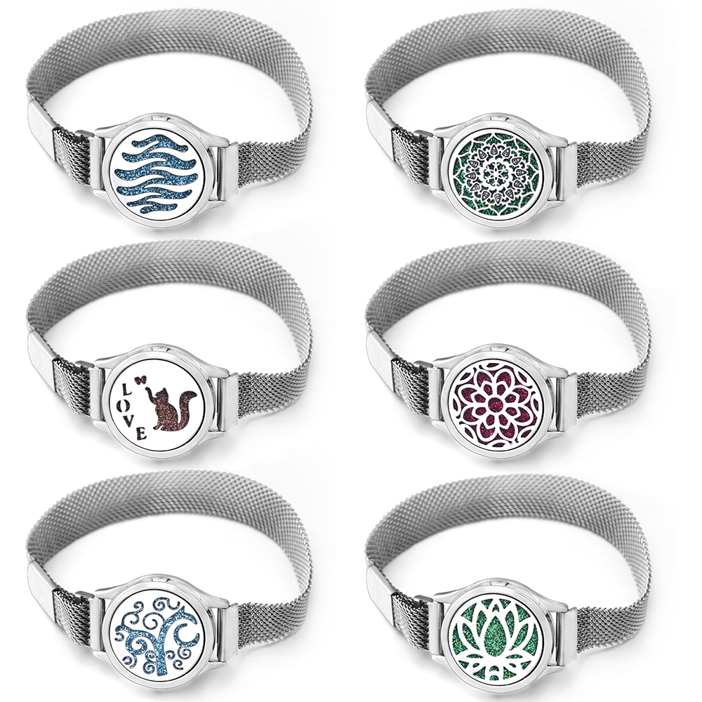 Jewelry Essentials Watches - 트렌디한 연꽃 패턴 아로마 테라피 로켓