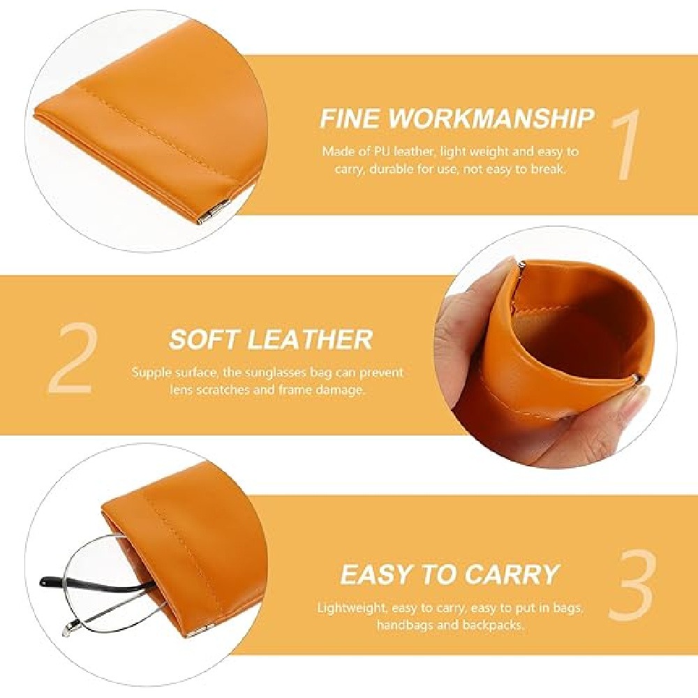 Jewelry Essentials Watches - 3팩 PU 가죽 수납 파우치, 안경,
