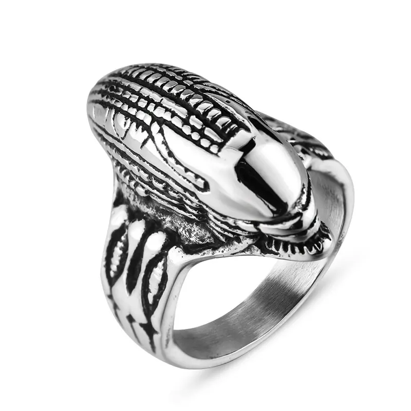 Titanium Steel Ring - 남여 야외 EDC 티타늄 강철 외계인