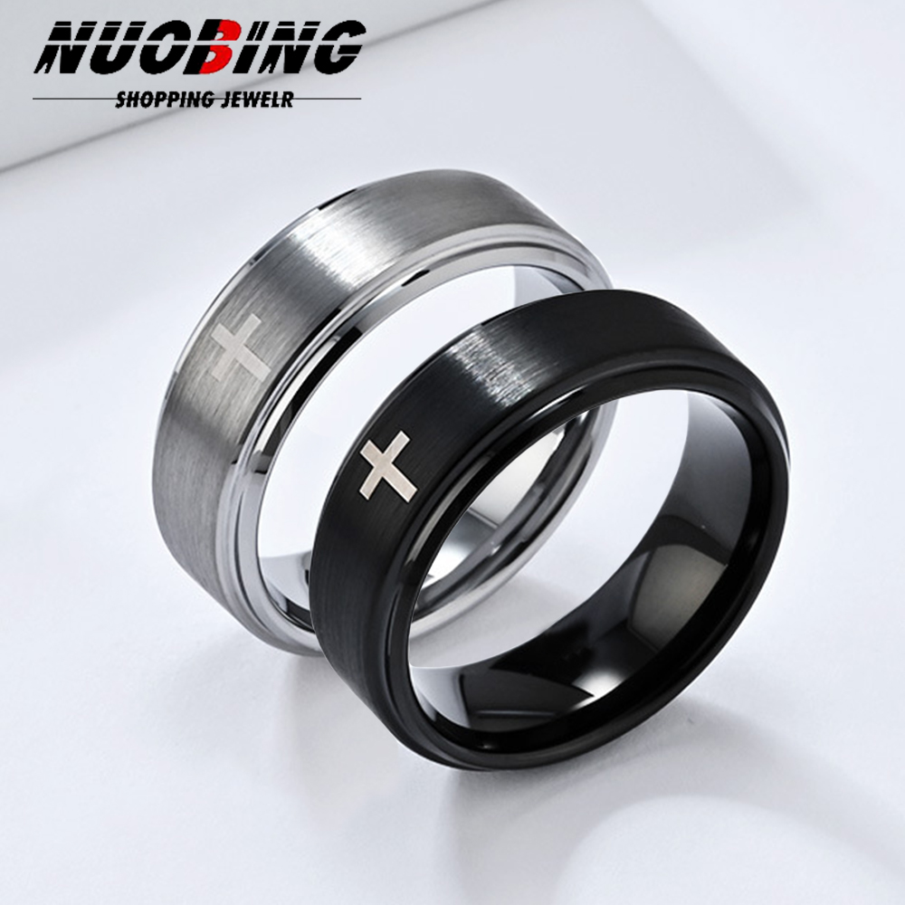 Titanium Steel Ring - 레트로 티타늄 스틸 기독교 예수 십자가