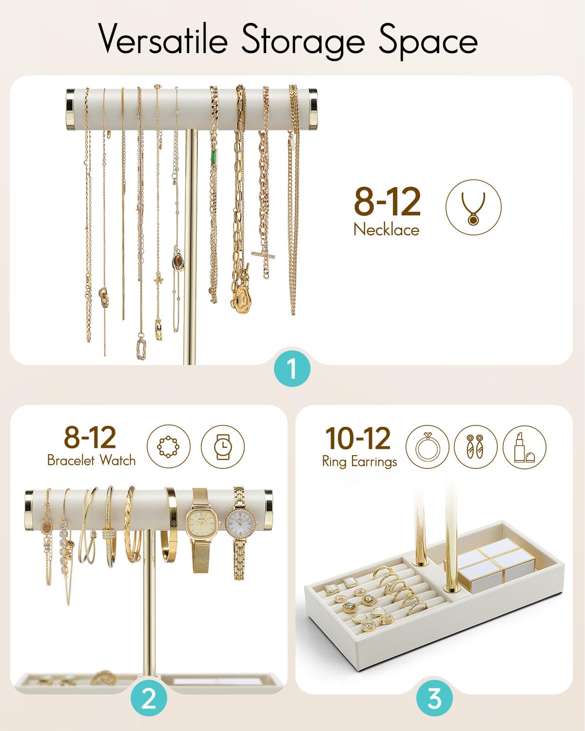 VLANDO 클래식 2/3단 인조 가죽 주얼리 정리대  - Jewelry Essentials Watches 리뷰 및 가격