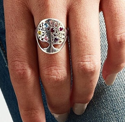 Amxiu 탄생석 개인 맞춤 나무 반지 가족 이름 반지 - Birthstone Ring Set 리뷰 및 가격