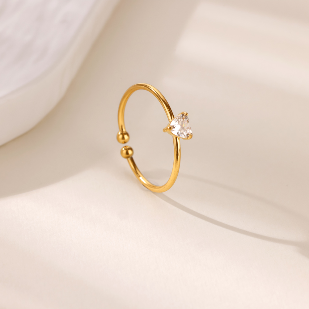 여성을위한 12 탄생석 지르코니아 하트 반지 스테인레스 - Birthstone Ring Set 리뷰 및 가격