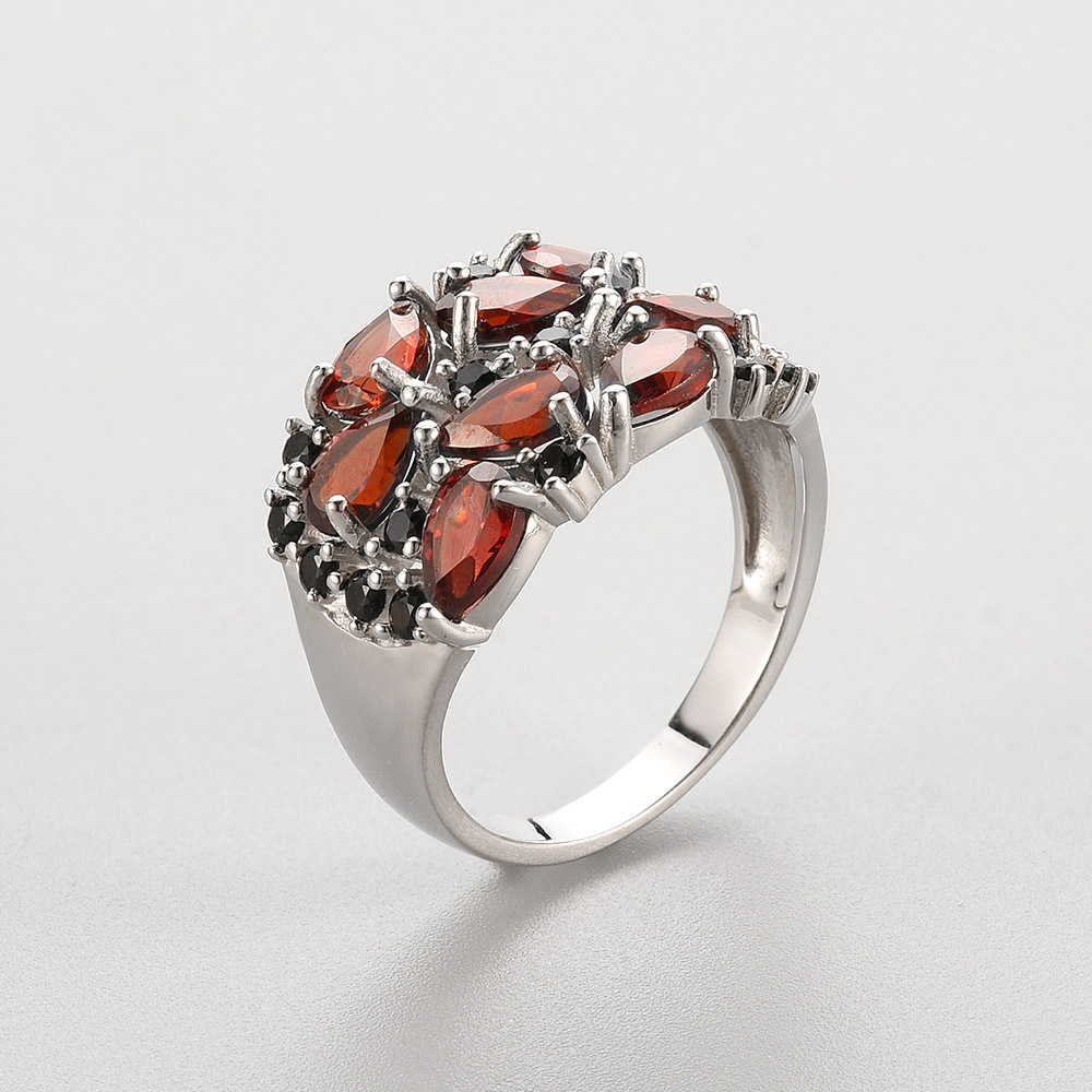 심플한 디자인의 천연 가넷 1월 탄생석 반지 925 스 - Birthstone Ring Set 리뷰 및 가격
