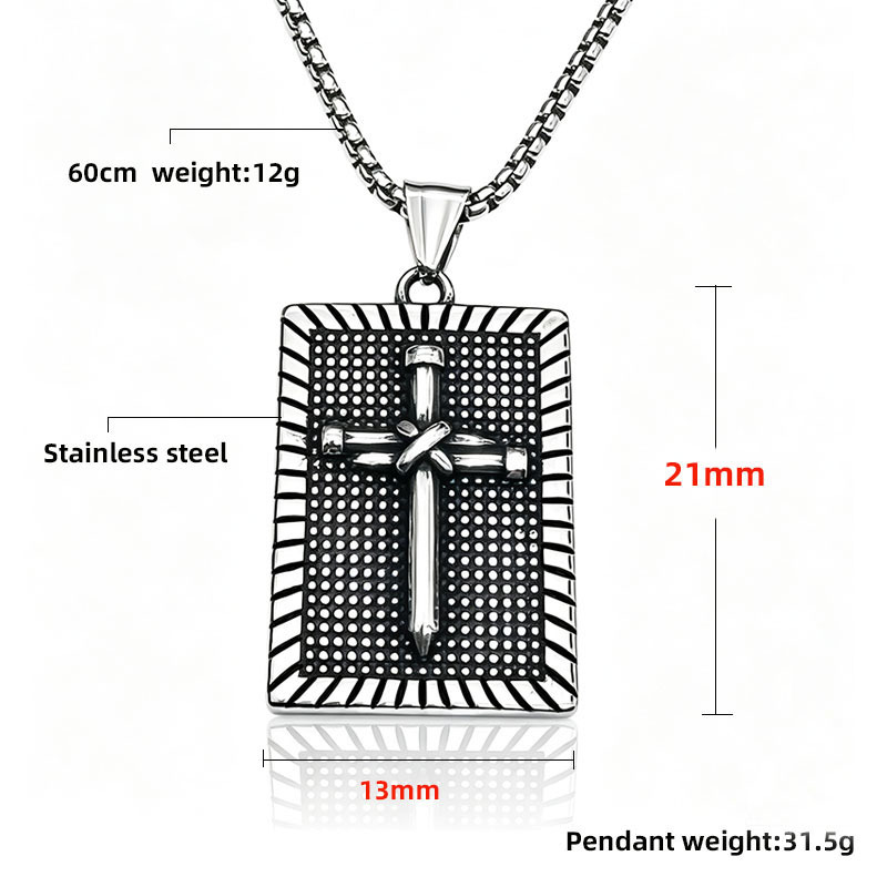 Fanshu 스테인레스 스틸 빈티지 도그 태그 네일 크 - Mens Dog Tag Necklace 리뷰 및 가격