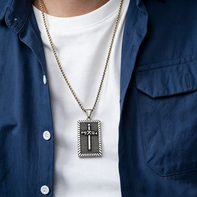 Fanshu 스테인레스 스틸 빈티지 도그 태그 네일 크 - Mens Dog Tag Necklace 리뷰 및 가격