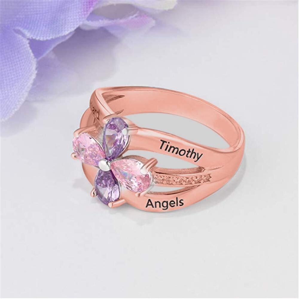 Amxiu birthstones와 대형 결혼 반지 이름 - Birthstone Ring Set 리뷰 및 가격