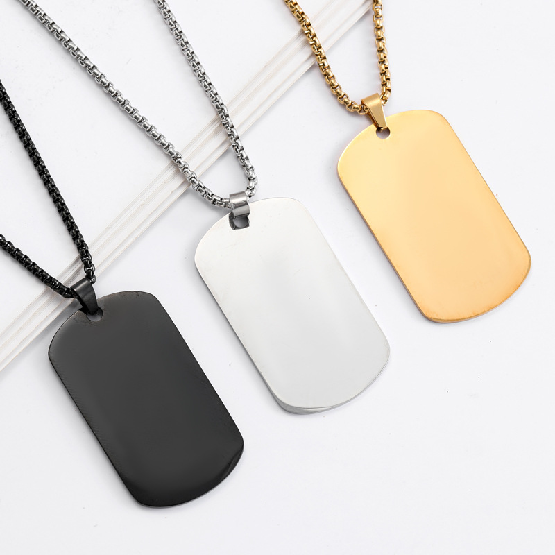 HNSP 무광 스테인리스 스틸 씰 펜던트 도그 태그 목 - Mens Dog Tag Necklace 리뷰 및 가격