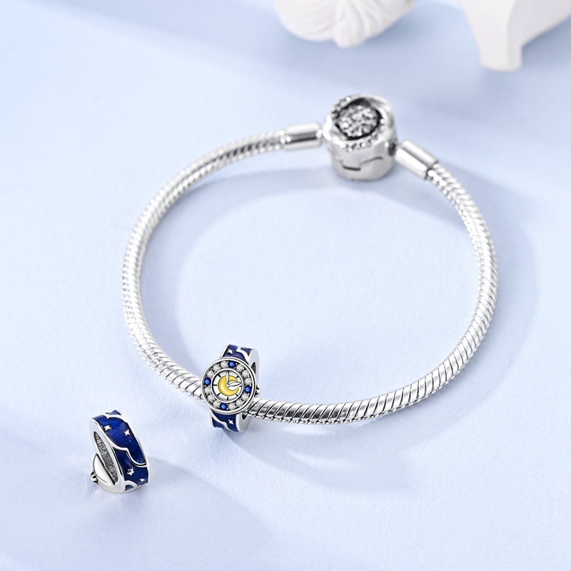 925 스털링 실버 스타 문 워치 참 비즈 여성용 오리 - Fine Jewelry Watches Women 리뷰 및 가격