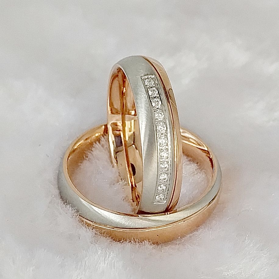 디자이너 수제 18K 로즈 골드 도금 결혼 반지 세트( - Titanium Steel Ring 리뷰 및 가격