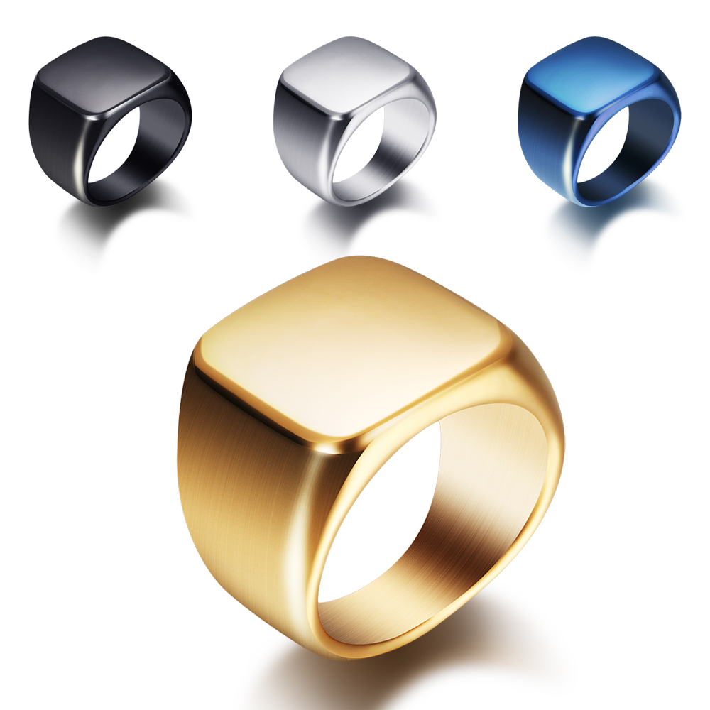남성용 큰 너비 시그넷 반지, 티타늄 스틸 쥬얼리, 실 - Titanium Steel Ring 리뷰 및 가격