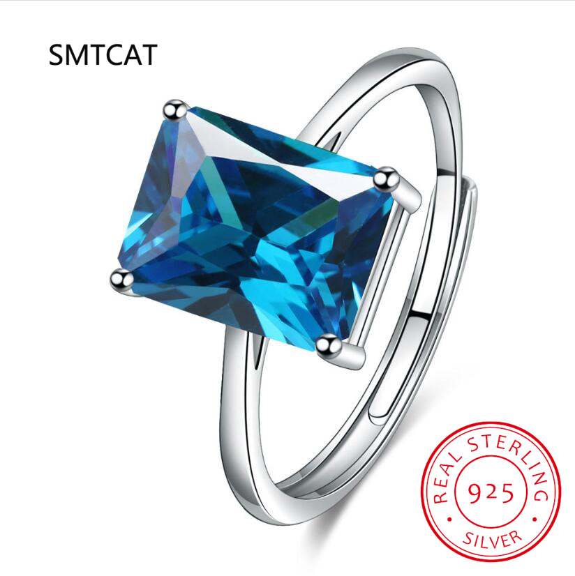 에메랄드 컷 천연 시트린 925 스털링 실버 기하학적  - Birthstone Ring Set 리뷰 및 가격