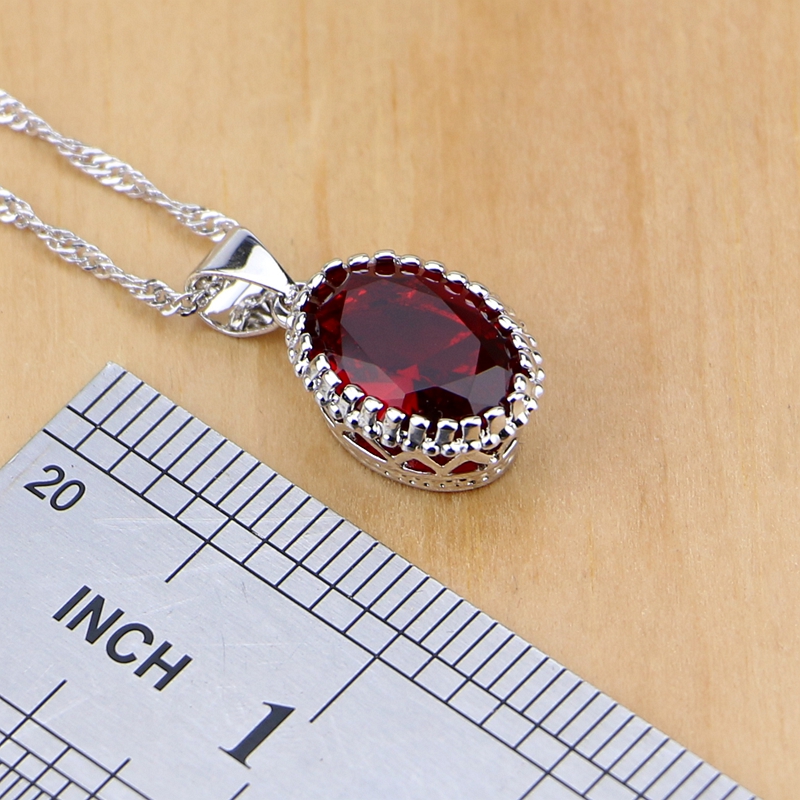천연 925 실버 주얼리 레드 탄생석 참 주얼리 세트, - Birthstone Ring Set 리뷰 및 가격