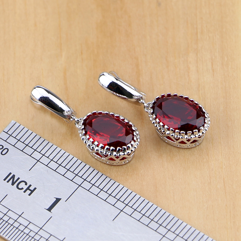 천연 925 실버 주얼리 레드 탄생석 참 주얼리 세트, - Birthstone Ring Set 리뷰 및 가격