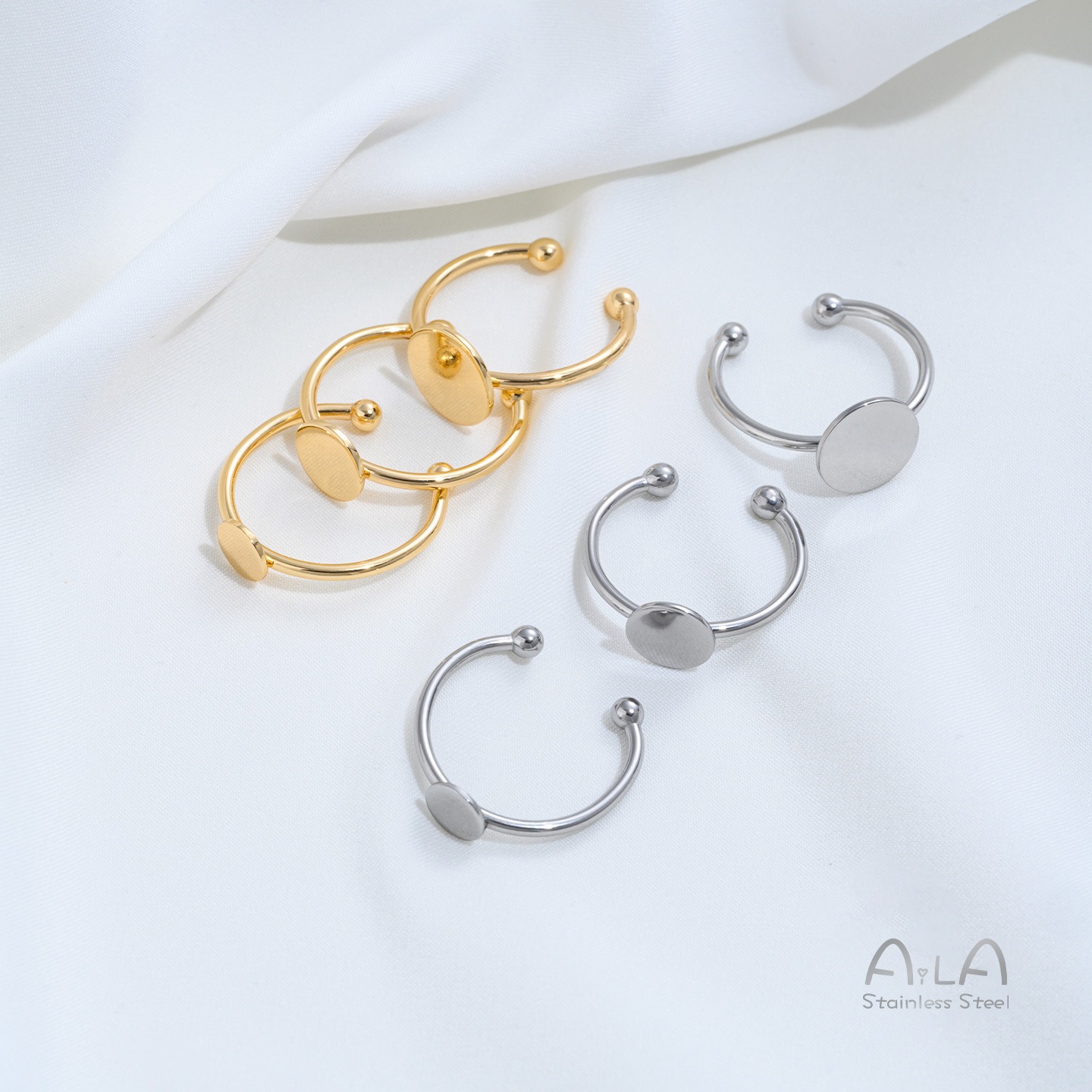 변색없는 티타늄 스틸 플랫 링 밴드 조절 가능한 오픈  - Titanium Steel Ring 리뷰 및 가격