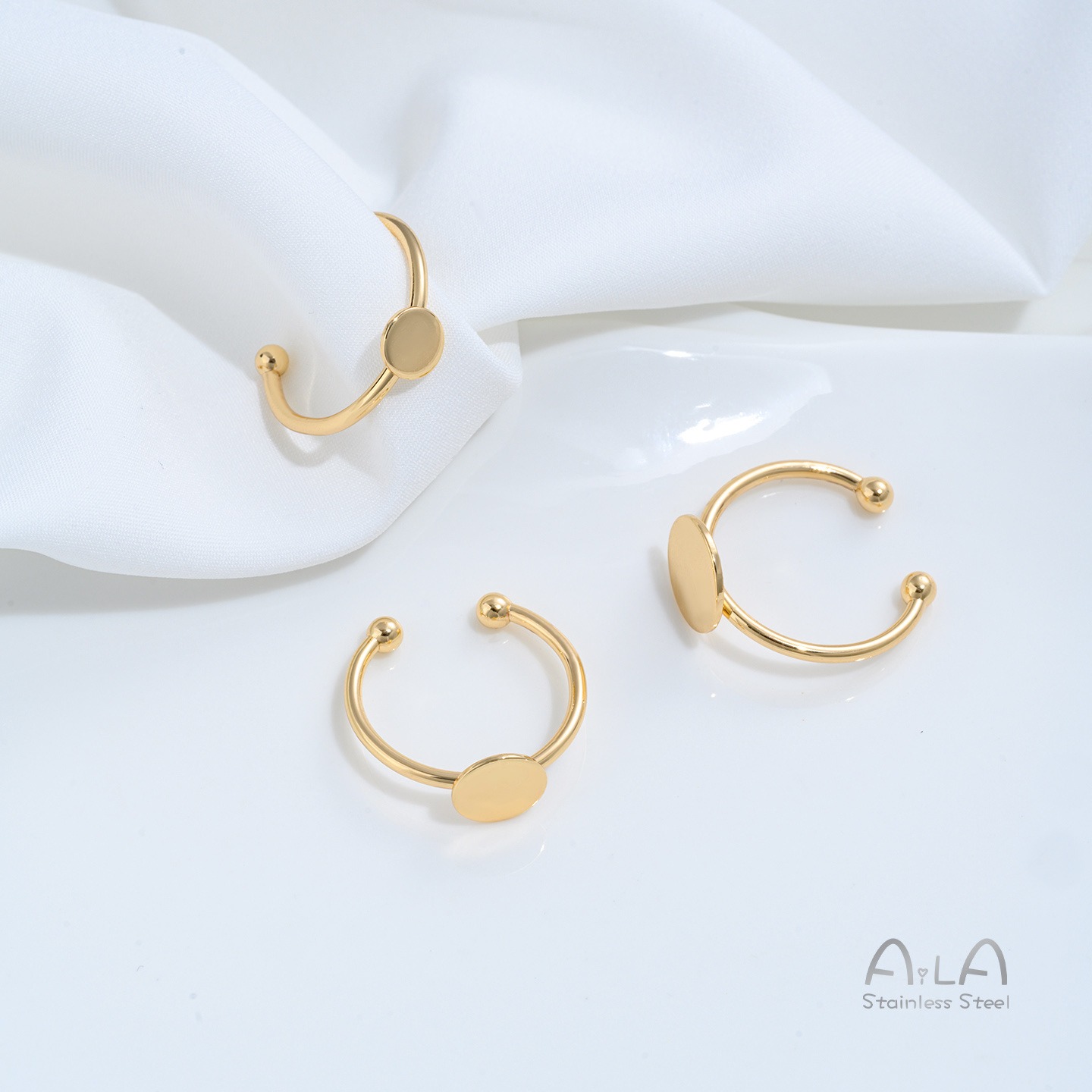 변색없는 티타늄 스틸 플랫 링 밴드 조절 가능한 오픈  - Titanium Steel Ring 리뷰 및 가격