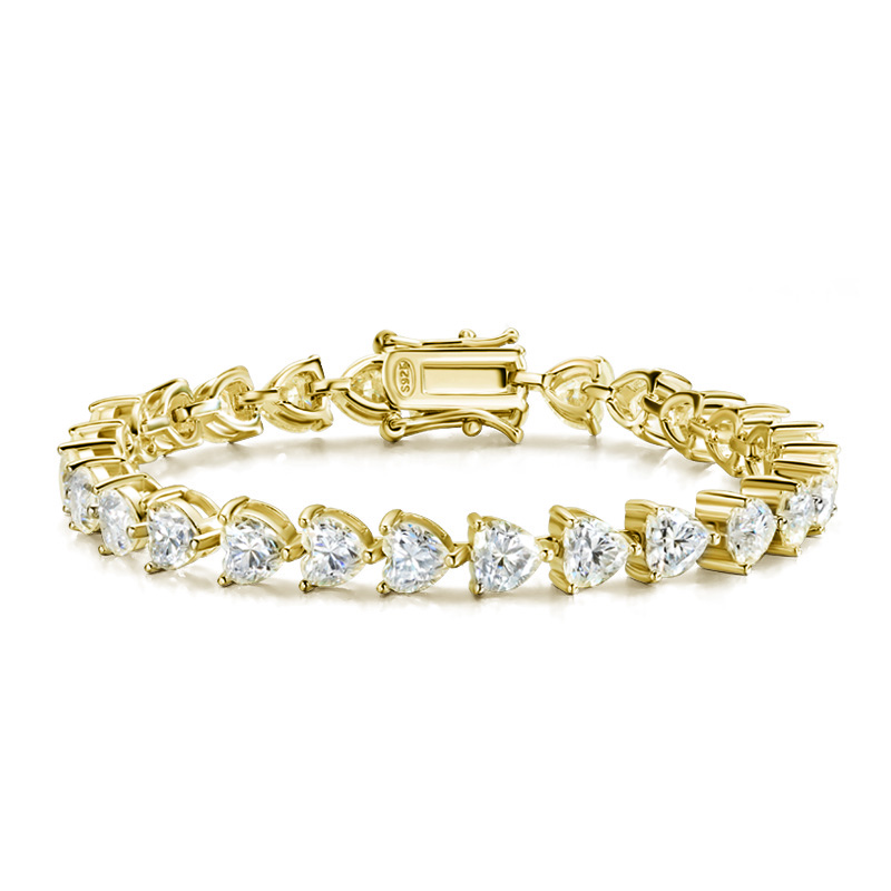 D-컬러 VVS1 하트컷 모이사나이트 테니스 팔찌 GR - Fine Jewelry Watches Women 리뷰 및 가격