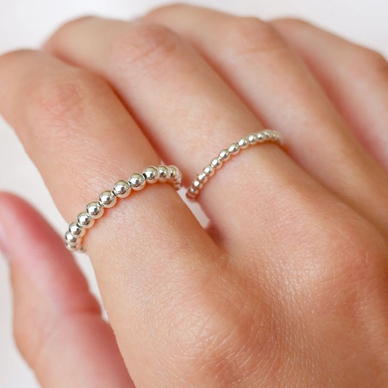 크리스탈 링 쌓을 수 있는 비드 보호 탄생석 체인 링 - Birthstone Ring Set 리뷰 및 가격