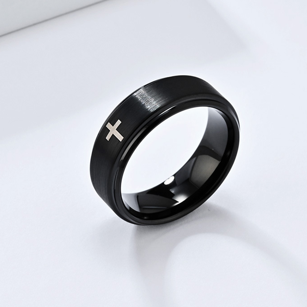 레트로 티타늄 스틸 기독교 예수 십자가 성경 반지 펑크 - Titanium Steel Ring 리뷰 및 가격