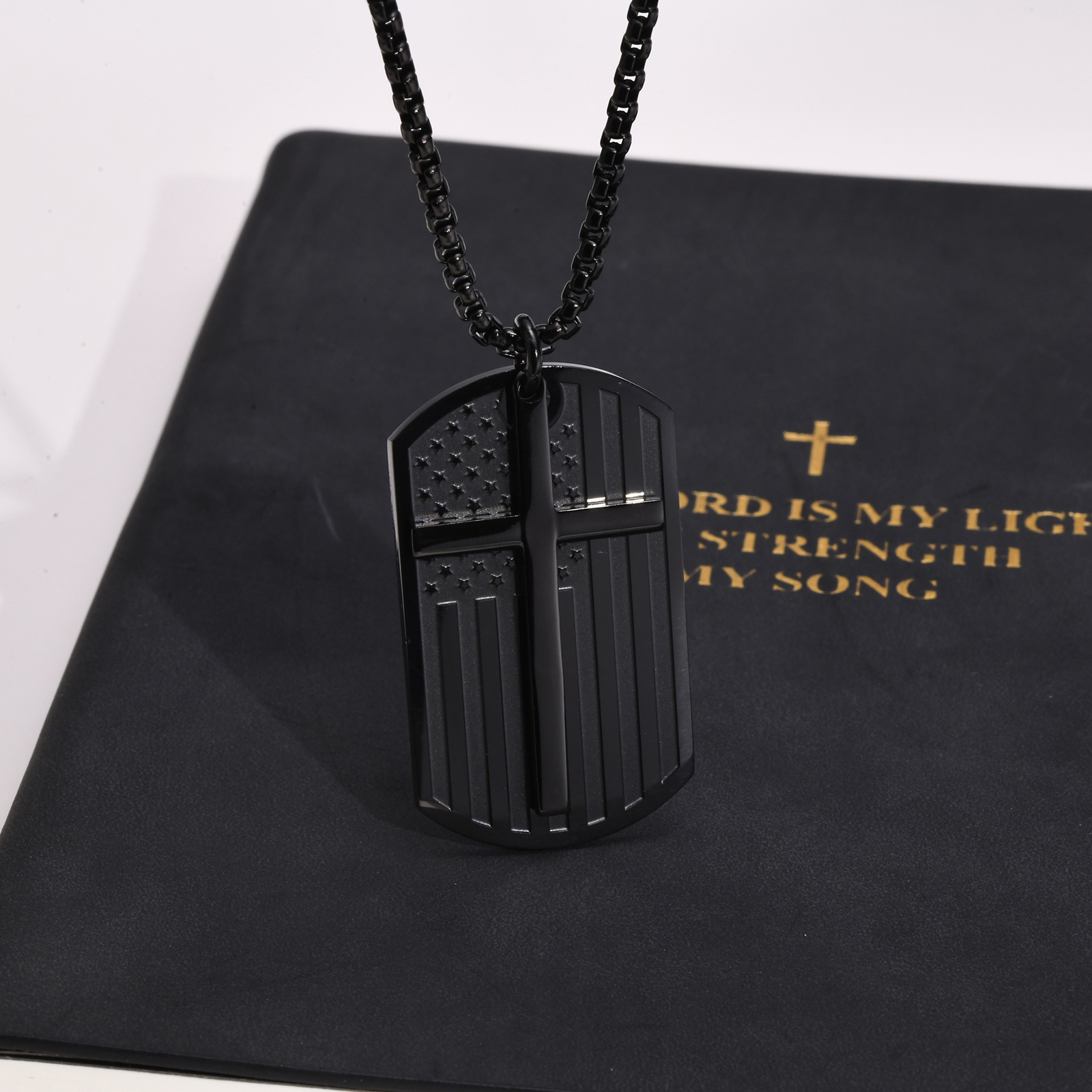 남성용 블랙 크로스 목걸이, 방수 스테인레스 스틸 미국 - Mens Dog Tag Necklace 리뷰 및 가격