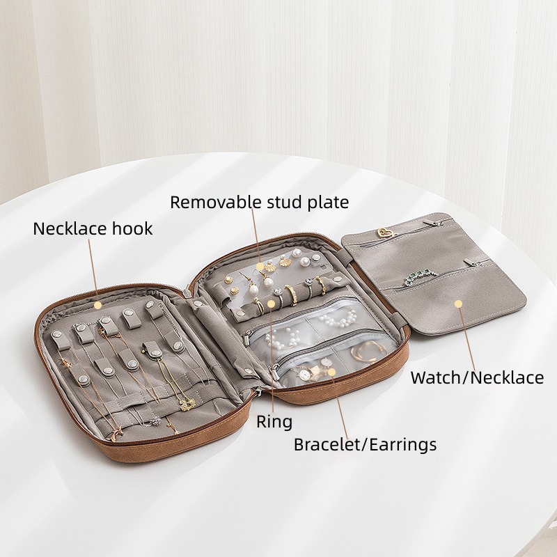 여행용 보관 가방, 목걸이, 시계 상자, 휴대용 링 정 - Jewelry Essentials Watches 리뷰 및 가격