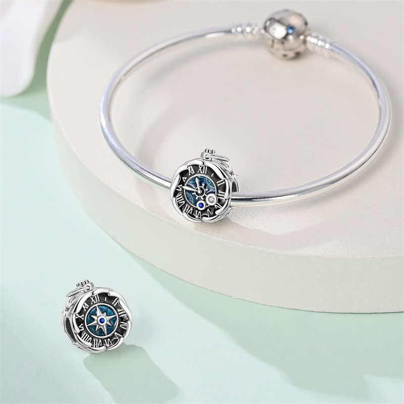 925 스털링 실버 참 비즈 CZ 지르콘 레트로 포켓  - Fine Jewelry Watches Women 리뷰 및 가격