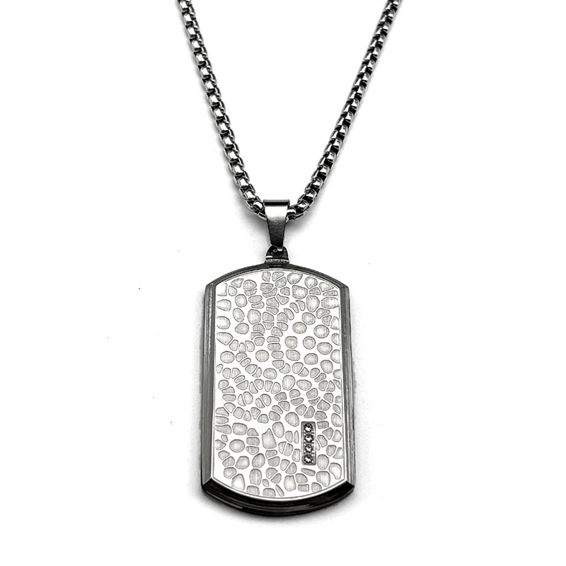 레트로 스테인리스 스틸 불규칙 패턴 도그 태그 펜던트  - Mens Dog Tag Necklace 리뷰 및 가격