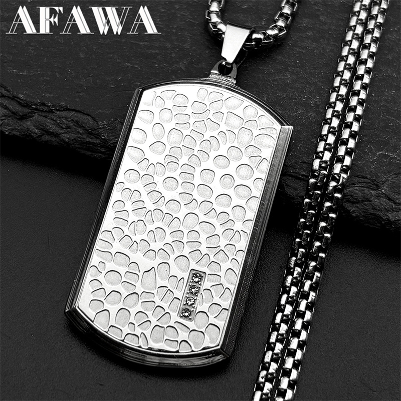 레트로 스테인리스 스틸 불규칙 패턴 도그 태그 펜던트  - Mens Dog Tag Necklace 리뷰 및 가격