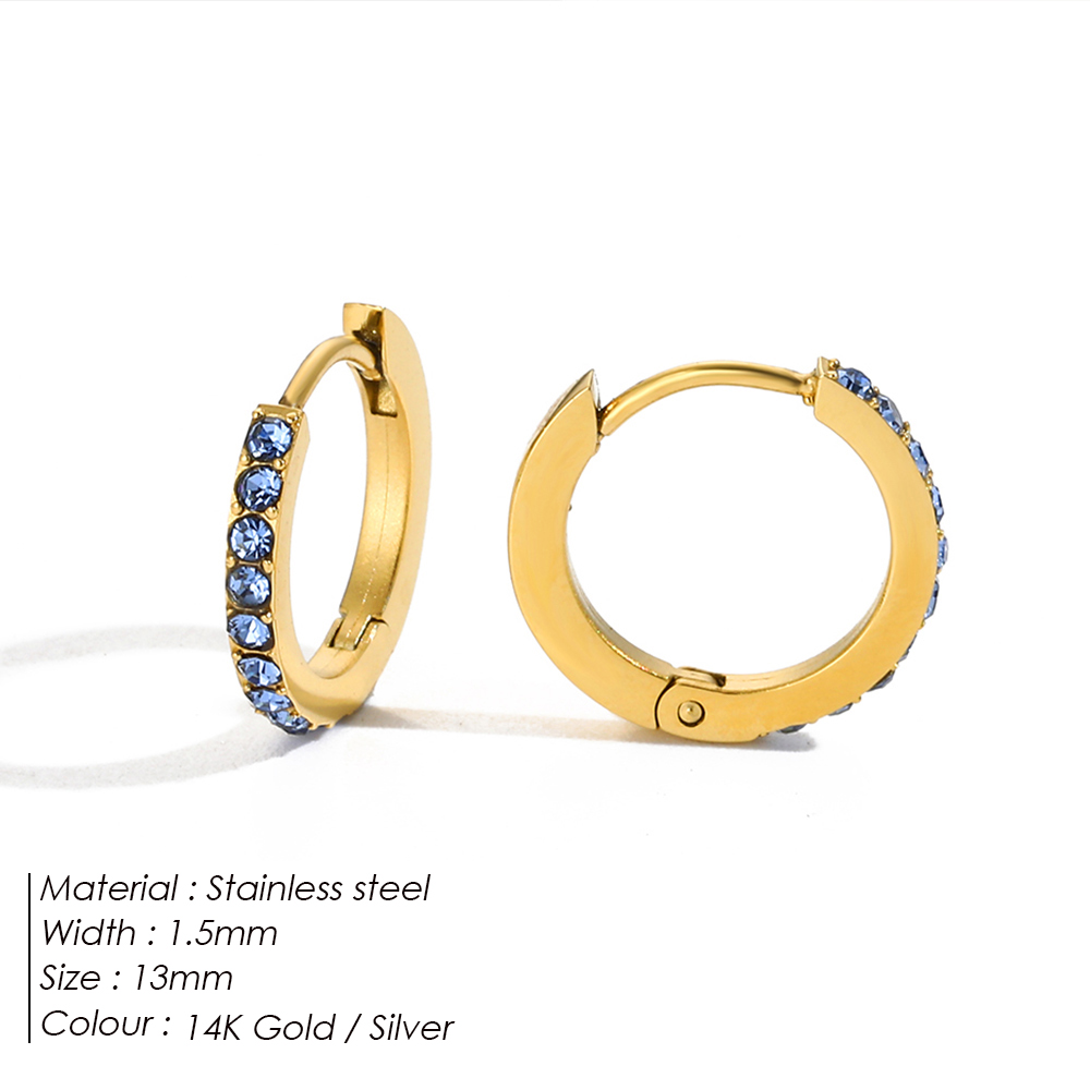 EMANCO 라인스톤 심플 스테인레스 스틸 탄생석 후프 - Birthstone Ring Set 리뷰 및 가격