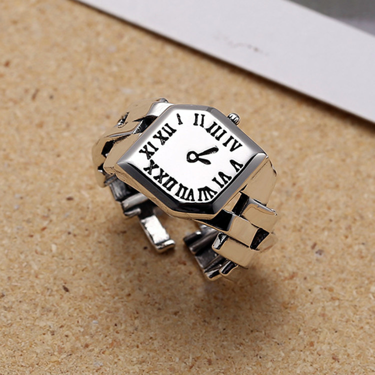 925 스털링 실버 쿠바 체인 시계 여성 반지 웨딩 빈 - Fine Jewelry Watches Women 리뷰 및 가격