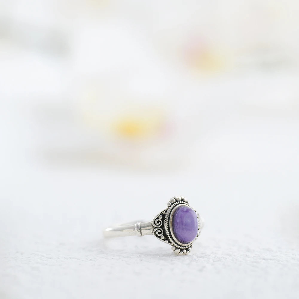 솔리드 925 실버 링 조절 가능한 플로럴 오픈 밴드  - Birthstone Ring Set 리뷰 및 가격